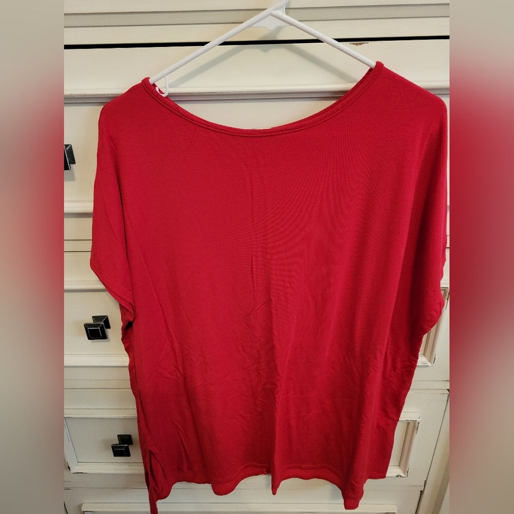 Red Piko Women's Top